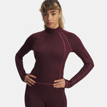 Under Armour Oblečenie Under Armour Cold Gear Textured 1/2 Zip S dlouhým rukávem Dámy - šedá, 