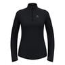 Zeroweight Warm Mid Layer 1/2 Zip Bežecké Tričko Dámy-Černá
