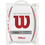 Wilson Vrchní omotávky Wilson Pro Overgrip Perforated 12ks Baleni-Bílá