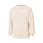 Nike Oblečenie Nike Club Fleece Oversized Crew Mikina Dívky-Béžová,Bílá