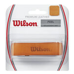 Wilson Z&aacute;kladn&iacute; griphy Wilson Premium Leather Replacement Grip 1ks V Balen&iacute;-Hněd&aacute;