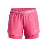 Under Armour Oblečenie Under Armour Tech Play Up 2in1 Šortky Dívky - Růžová,Bílá