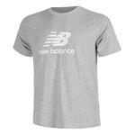 New Balance Oblečenie New Balance Stacked Logo Tee Tričko Muži-Šedá