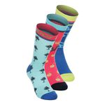 Tenisové Oblečení BIDI BADU Bold Bro II Crew Printed Move Socks 3 Pack - mixed