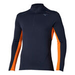 Mizuno Oblečenie Mizuno Tech Thermal Charge Half Zip Bežecké Tričko Muži-Modrá