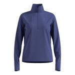 Odlo Oblečenie Odlo Essential Thermal Midlayer 1/2 Zip Bežecké Tričko Dámy-Modrá