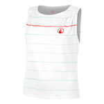 Quiet Please Oblečenie Quiet Please Wild Poach & Stripe Sportovní Tílko Dámy-Bílá,Tyrkysová