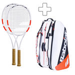 Sada Raket Babolat 2x Pure Strike 97 plus Schlägertasche
