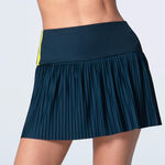 Lucky in Love Oblečenie Lucky in Love Racer Rib Pleated Sukně Dámy - tmavě modrá, žlutá