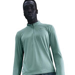 Nike Oblečenie Nike Pacer Half-Zip Bežecké tričko Muži - tyrkysová, stříbrná