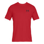 Under Armour Oblečenie Under Armour Sportstyle Left Chest Tričko Muži-Červená,Černá