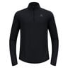 Zeroweight Warm Mid Layer 1/2 Zip Bežecké Tričko Muži - Černá