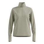 Odlo Oblečenie Odlo Essential Thermal Midlayer 1/2 Zip Bežecké Tričko Dámy-Olivová