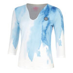 BIDI BADU Oblečenie BIDI BADU Watercolour V-Neck S Dlouhým Rukávem Dámy - Bílá,Modrá