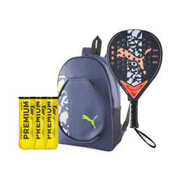SolarCOURT Padel plus Schlägertasche plus 3x Balldose