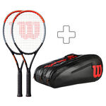 Sada Raket Wilson 2x Clash 100L plus Schlägertasche