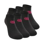 Tenisové Oblečení BIDI BADU Leana No Show Tech Socks 6 Pack - black