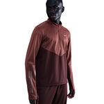 Nike Oblečenie Nike Pacer Winterized Half-Zip Bežecké tričko Muži - tmavě červená, bronz