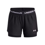 Under Armour Oblečenie Under Armour Tech Play Up 2in1 &Scaron;ortky D&iacute;vky - Čern&aacute;,B&iacute;l&aacute;