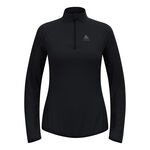Odlo Oblečenie Odlo Zeroweight Warm Mid Layer 1/2 Zip Bežeck&eacute; Tričko D&aacute;my-Čern&aacute;