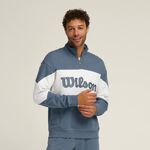 Tenisové Oblečení Wilson M Parkside Half-Zip Slate Blue