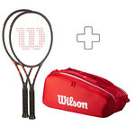 Sada Raket Wilson 2x CLASH 100 V3.0 FRM plus Schlägertasche