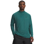 Under Armour Oblečenie Under Armour Tech Textured Half-Zip S dlouh&yacute;m ruk&aacute;vem Muži-zelen&aacute;, čern&aacute;