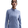 Swift Half-Zip Bežecké tričko Dámy - modro-šedá, stříbrná