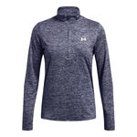 Under Armour Oblečenie Under Armour Tech Twist Warmup 1/2 Zip S Dlouh&yacute;m Ruk&aacute;vem D&aacute;my-Modro-&scaron;ed&aacute;