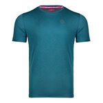 Tenisové Oblečení BIDI BADU Falou Tech Tee - petrol/ grey