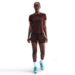 Nike Oblečenie Nike Dri-Fit One Mid Rise 2in1 3in Šortky Dámy - tmavě červená, stříbrná